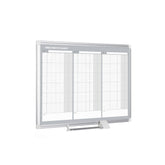 MasterVision Magnetic Steel Dry-Erase Three Month Planner, 24" x 36", Aluminum Frame